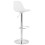 Slimline and height-adjustable WHITE trendy bar stool SUKI