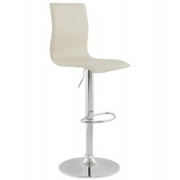 Adjustable cream bar stool iwith padded seat