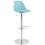 Slimline and height-adjustable BLUE trendy bar stool SUKI