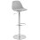 Slimline and height-adjustable GREY trendy bar stool SUKI