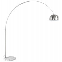 Lampe design en acier brossé avec pied en marbre et variateur d'intensité