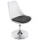 WHITE and BLACK design chair with padded seat VICTORIA