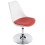 WHITE and RED design chair with padded seat VICTORIA