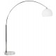 Arched metal white lamp with marble base