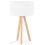 Scandinavian style WHITE / NATURAL table lamp with lampshade TRIVET