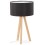 Scandinavian style BLACK / NATURAL table lamp with lampshade TRIVET