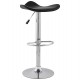 Adjustable black bar stool with imitation leather seat