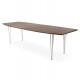 Table de bureau ou de salle à manger extensible et de couleur noix, avec plateau en bois