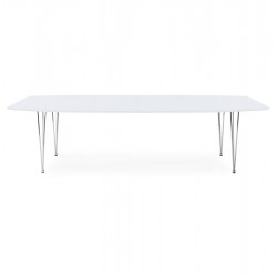 Extending WHITE table with contemporary design EXTENSIO