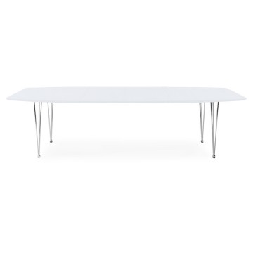 Extending WHITE table with contemporary design EXTENSIO