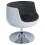 Swivel and comfortable WHITE and BLACK tulip armchair HARLOW