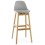 GREY Bar stool with padded seat ELODY