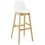 WHITE Bar stool with padded seat ELODY