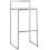 Stackable WHITE bar stool large format METO