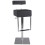 Design BLACK bar stool with strong base CUBO