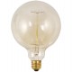 Vintage filament bulb with screw socket, round