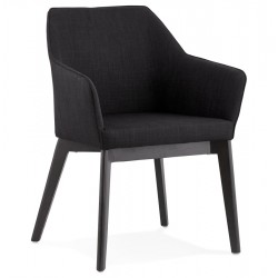 Comfortable BLACK design chair with armrests TAKION