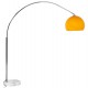 Arched metal chrome and orange lamp with marble base LOFT XL