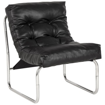Padded and comfortable BLACK armchair BOUDOIR