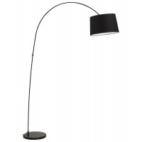 Metal black arched floor lamp with black lamp shade