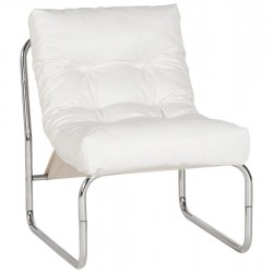 Padded and comfortable WHITE armchair BOUDOIR