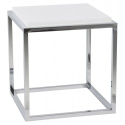 WHITE storage cube or side table KVADRA