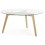 Scandinavian round coffee table with tempered glass top LILY