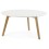 Scandinavian round coffee table with wooden top KINGSTON