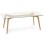 Scandinavian and rectangular coffee table with tempered glass top SCARA