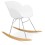 Comfortable white rocking chair KNEBEL