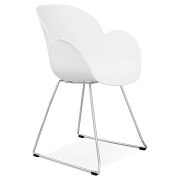 Chaise blanche design et contemporaine TESTA