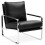 Design BLACK leatherette armchair ALAIN