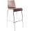 Strong and stackable WALLNUT barstool COBE