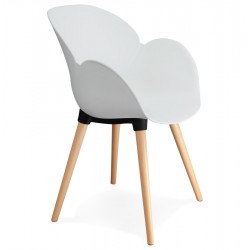 White trendy chair with Scandinavian design SITWEL