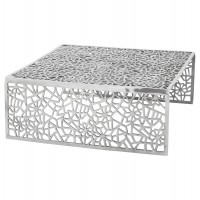 Table basse artisanale design en aluminium URANUS
