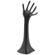 Pretty black hand-shaped jewelry holder in polished metal HAND