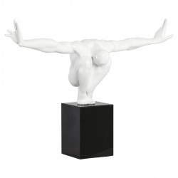 Statue BLANCHE / NOIRE représentant un athlète DIVE