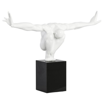 Statue BLANCHE / NOIRE représentant un athlète DIVE