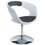 Design and rotating BLACK and WHITE armchair KIRK