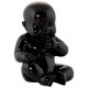 Resistant polyresin black statuette depicting a baby sucking his thumb