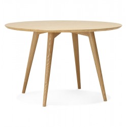 Pretty round wooden table, natural color JANET