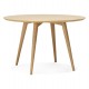 Table ronde design avec plateau et pieds en bois