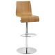 Designer bar stool, height adjustable, with natural colors MADEIRA