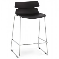 Strong BLACK barstool with an unusual look RENY SMALL