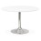 Table ronde blanche design avec plateau en bois BLETA