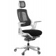 Black office chair, strong and ergonomic reclining 