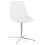 Design WHITE chair with seat in imitation leather BEDFORD