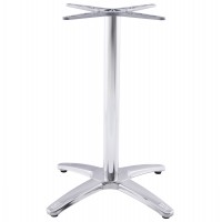 Chrome table stand to associate with a compatible tray