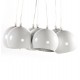 White hanging lamp in metal adjustable in height