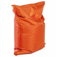 Pouf orange très confortable et design, avec housse résistante